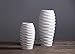 RITTRO D'vine Dev 8 Inches White Ceramic Vase Wave Design Hand Glazed, Ideal for Fresh Bouquets, Floral Arrangement, Everyday Home Decoration Vase and Special Events - Gift Box Packaged