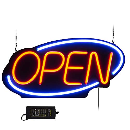 VEVOR Sign Open 24x11.8 inch Neon Open Sign 30W Led Open Sign Vertical