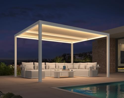 PURPLE LEAF 10' x 14' Louvered Pergola Review: Adjustable Aluminum Patio Cover with LED image 26
