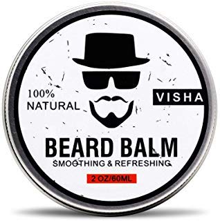 Beard Balm,Miyshow Beard Conditioner Organic Natural Moustache Cream Soften Beards -Leave in Conditioner for Men Beard Care (white)