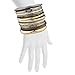 LUX ACCESSORIES Textured Multi Color Multiple Aztec Bangle Set
