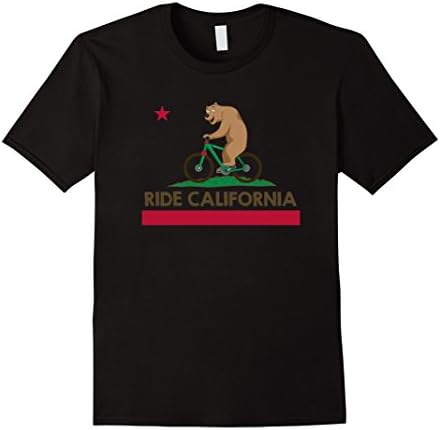 Men's Ride California Shirt - BMX, MTB, Road, Cycling T Shirt Small Black