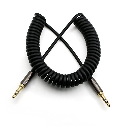 iXCC Coiled Aux Cord Car [Ultra-Slim], 2-Pack Male to Male 3.5mm Auxiliary Stereo Audio Cable Gold Plated Connectors All 3.5mm-Enabled Smartphones, Tablet MP3 Players(5Feet Streched) - Thumbnail 4