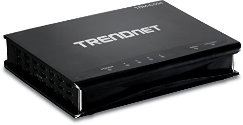 TRENDnet 4-Port ADSL 2/2+ Fast Ethernet Combination Modem Router TDM-C504 (Black)