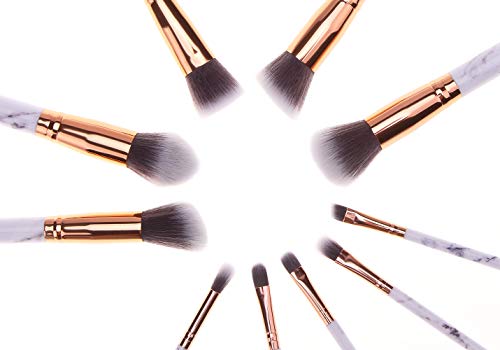 image for Genetic Los Angeles Makeup Brush Set, 5pcs Small Marble Texture Makeup
