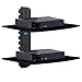 Mounting Dream MD5200-2 Two Shelf DVD DVR VCR Wall Mount Bracket Floating Component Shelf with Strengthened Tempered Glass, 22 lbs per Shelf, Including Bubble Level and Cable Ties