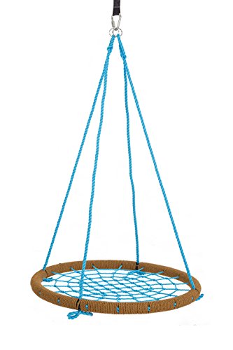 Skybound round tree swing nets, tan/blue, 40"/large