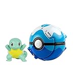 DVNBS Pokémon Lets Go Great Ball and Pokemon Figure Game Action Figure for Children's Toy Set (Squirtle)