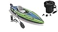 Intex Challenger K1 Kayak, 1-Person Inflatable Kayak Set with Aluminum Oars and High Output Air Pump