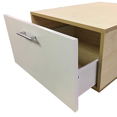 Unfinished Plywood Laundry Pedestal with Drawer Box and Casters, 24 x 24 - Choose Your Size and Color -