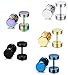 Besteel 10 Pairs Hoop Earrings Gauge Earrings for Men Women Stainless Steel Cool Earrings Set