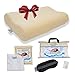 Contour Memory Foam Pillow by SnoozeWise. Firm Yet Supportive. Relieve Your Pillow Neck Pain! Extra Allergy Pillow Case, Soft Eye Shades and Foam Earplugs. Size 22.4x14.4 inches with 2 Neck Heights.