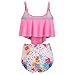 Hotkey Swimsuits for Women Bathing Suits Ruffled Top with High Waist Bottom Tankini Swim Suits Two-Piece Swimwear Pinkthumb 1
