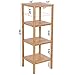 BEWISHOME Bamboo Bathroom Shelf - Adjustable - 4 Tier DIY Multifunctional Utility Storage Rack Plant Flower Stand Shelving Unit 13