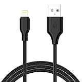 Rankie 3ft Nylon Braided Lightning Charger Data USB Sync Cable High Speed Extremely Durable for iPhone X/8/7/6/5/SE, iPad, iPad Air, iPad Mini, iPad Pro - Black