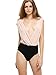 Verdusa Women's Deep V Neck Color Block Wrap Bodysuit