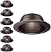 TORCHSTAR 6 Inch Recessed Can Light Trim Rosewood Decor, Step Baffle with Detachable Ring, Full Metal, Fit Halo/Juno Remodel Recessed Housing, Oil Rubbed Bronze, Pack of 6