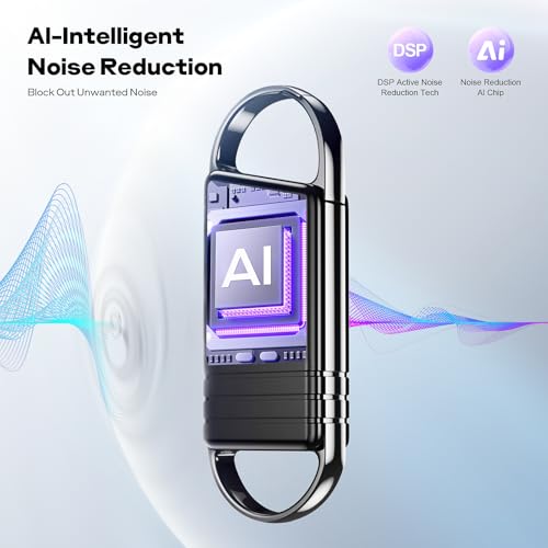 136GB Digital Voice Recorder - Xelarvex Voice Activated Recorder AI-Intelligent Noise Reduction, 4800 Hours Recording Device, Audio Recorder for Lectures/Interviews/Meetings