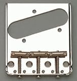 Allparts TB-0020-L01 Left Handed Nickel Vintage 3 Saddle Bridge for Telecaster