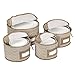Richards Homewares Deluxe Micro Fiber Plate (Set of 4), Mocha