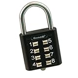 Tactile Push-Button Combination Padlock - Black