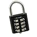 Tactile Push-Button Combination Padlock - Black