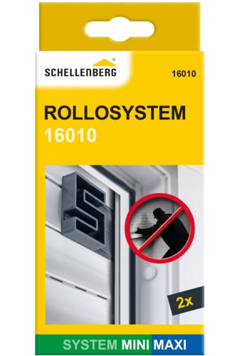 Schellenberg 16010, Anthracite Mini/Maxi Retainer 2 Pieces, Roller Shutters, Easy Tightening in Rail, Blocco Della slitta
