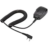 Commountain Compact Speaker Mic Compatible with Baofeng Radios BF-F8HP BF-F9 UV-82 UV-82HP UV-82C UV-5R UV-5R5 UV-5RA UV-5RE 