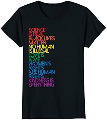 Womens Science is Real Black Lives Matter shirt Medium Black