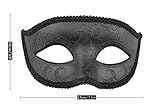 Coddsmz Couple Masquerade Metal Masks Venetian Halloween Costume Mask Mardi Gras Mask (Black+Black)