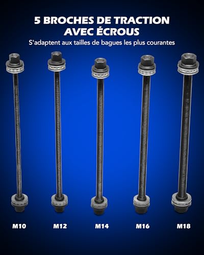 Orion Motor Tech 27 Pcs Wheel Bearing Puller Puller for LCV HGV Motor Vehicles, Universal Bearing Mounting and Disassembly Kit 5 Pin Traction