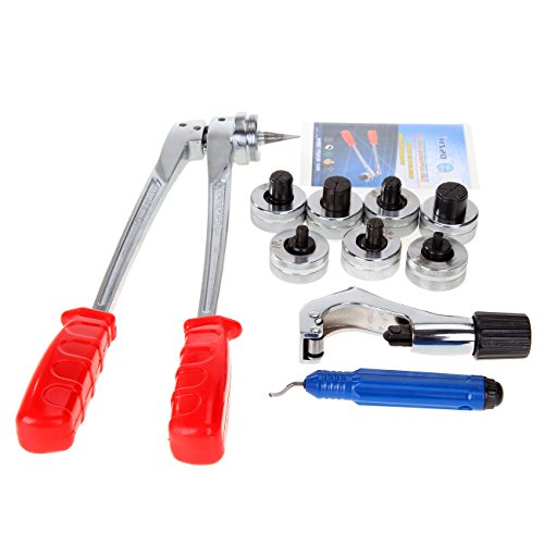 Iglobalbuy HVAC Airconditioner 7 Heads Tube Expander Swaging Plumbing Pipe Kit Copper Tubing Kit