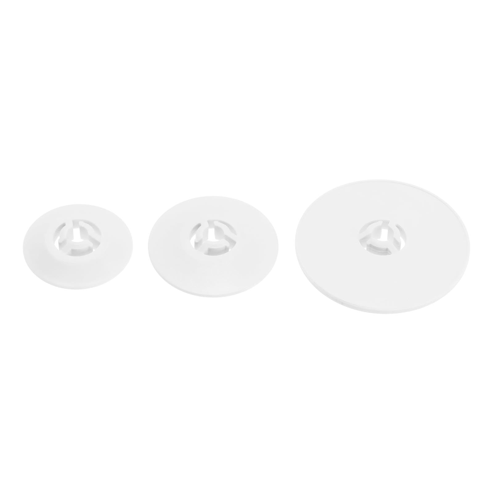 OTOTEC 3pcs Small Medium Large Sewing Machine Spool Pin Cap Replacement Spool Cap Plastic Sewing Spool Bobbin Cap Compatible with Brother, White