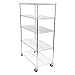 Seville Classics UltraDurable Commercial-Grade 5-Tier NSF-Certified Steel Wire Shelving with Wheel, 48