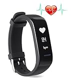 TOM TONY Blood pressure monitor & Heart rate monitor Smart band, activity tracker, fitness smart band for sports and calorie burning (Black)