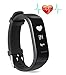 TOM TONY Blood pressure monitor & Heart rate monitor Smart band, activity tracker, fitness smart band for sports and calorie burning (Black)