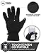 Winter Fleece Touchscreen Gloves for Men & Women - Warm & Soft Black Thermal Gloves for Cold Weather