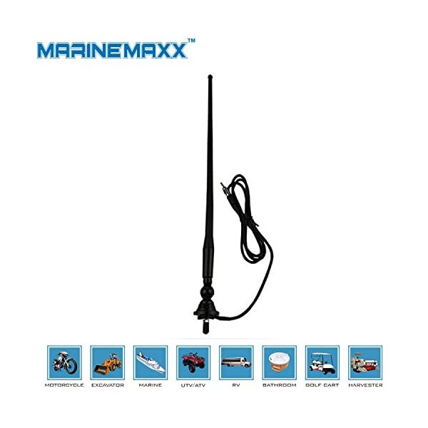 Waterproof Marine Radio Antenna Rubber Duck Dipole Flexible Mast FM AM