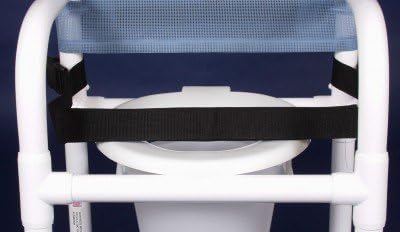 Anthros PVC Products N18-BBR-C10-3ULN 18 in. Seat Width Gated Chair with 3" Casters and Hinged Ring Seat