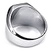 KONOV Polished Stainless Steel Band Biker Men's Signet Ring - Size 11
