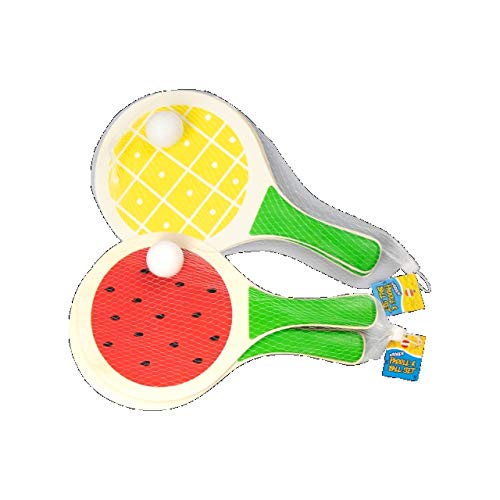 Kid's Adults Wooden Beach Paddle Bat & Ball Set Garden Family Fun Outdoor