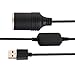 AJDPOI USB A Male to Socket Female Cable Converter-Black (3.9ft)