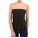 Women Strapless Pleated Tube Top Shirt,Sleeveless Stretchy Tunic Shirt for women