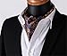Elfeves Men's Blue Orange Floral 100% Silk Cravat Ties Jacquard Woven Ascot