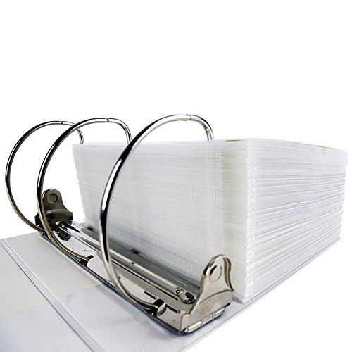 TRUETREND Clear Standard Sheet Protectors | 11 Reinforced Binder Ready Holes – Great for Document Storage, Reports and Presentations – Orange Peel Texture + A4 Size, Pack of 100