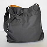 Virine grey shoulder bag, cross body bag, messenger bag, everyday bag, handbag, travel bag, tote, bow, women - ANNIE