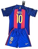 Messi #10 FC Barcelona 2016-17 Youths Home Kit Shirt & Shorts (7-8 Years Old)
