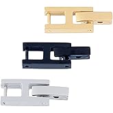 SUPERFINDINGS Stainless Steel Watch Extension Clasp Square Quick Release Replacement Metal Strap Watch Necklace Bracelet Extender Fold Over Jewelry Clasps