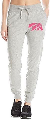 Pink Mama Bear Custom Tie Waist Sweatpants With Side Pockets Novelty Jogger Trousers For Ladies Medium Ash