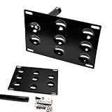 iJDMTOY No Drill Front Bumper Tow Hook License Plate Mounting Bracket Adapter Kit Compatible with BMW F30 F31 F32 F34 F10 G30 G31 3 4 5 Series E84 X1 etc